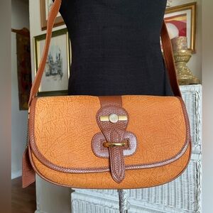 Leather orange bag